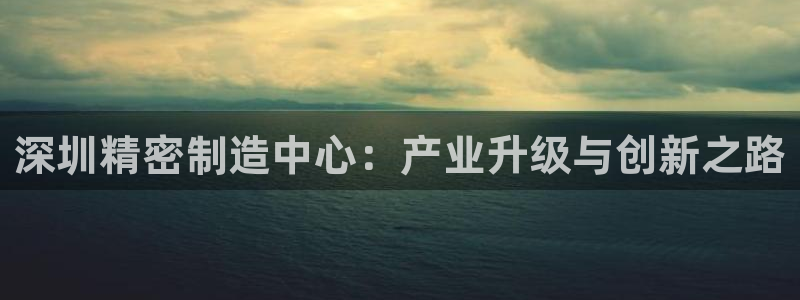 彩神购彩-购彩大厅入口500：深圳精密制造中心：产业升级与创新之路