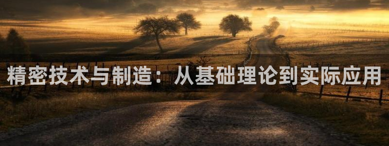 彩神争霸官方下载：精密技术与制造：从基础理论到实际应用